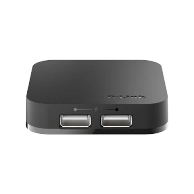 Abbildung von D Link DUB H4 4 Port USB 2.0 Hub (abwärtskompatibel, unterstützt Windows, Mac OS X) schwarz