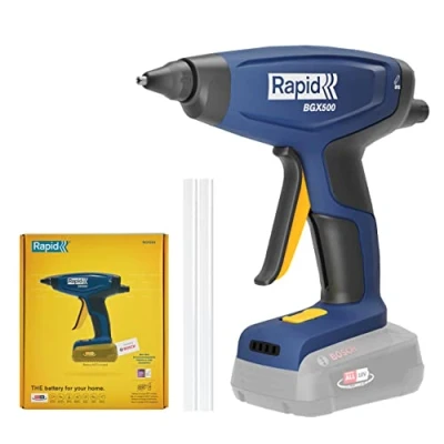 Abbildung von Rapid BGX500, Heißklebepistole, Schwarz, Blau, 12 cm, 3 min, Akku, 2,5 Ah