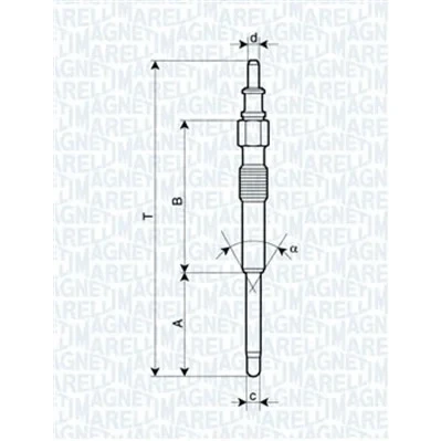 Abbildung von MAGNETI MARELLI 062900042304 Glühkerze 11,5V 10A M10X1 SMART: Fortwo II Cabrio, Coupe, Cabrio