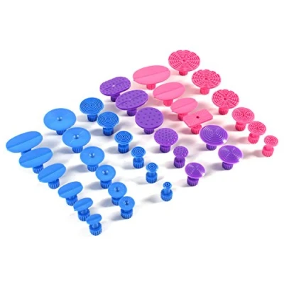 Abbildung von Karosserie Dellenreparatur Werkzeuge, Fydun 36PCS KFZ Dellen Paintless Einbuchtungs Reparatur Werkzeuge Kleber Abzieher Ausbeulen Saugnapf Puller Tabs