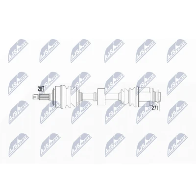 Abbildung von NTY NPW HD 033 Antriebswelle Vorderachse, Vorderachse rechts HONDA: CR V 2