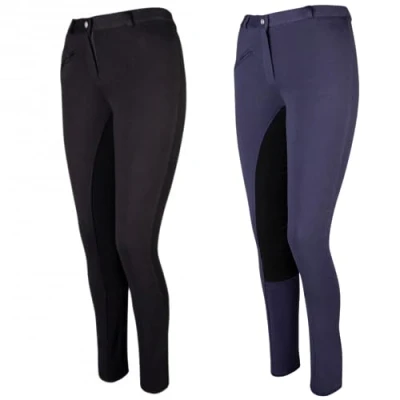 Abbildung von Pfiff 101434 Herren Reithose Vollbesatz Kunstleder Vollbesatzreithose, Schwarz, 50