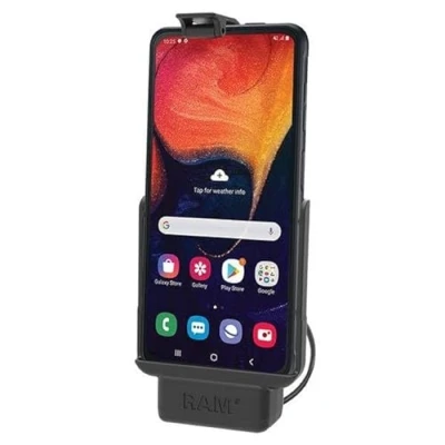 Abbildung von RAM Mounts UNPKD EZ ROLL&#039;R Powered Dock for Samsung XCOVER PRO, W126109031 (Dock PRO HOL SAM9PU, Mobile Phone/Smartphone, Active Holder, Car, Black)
