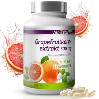 Abbildung von Vita2You Grapefruitkernextrakt 500mg Kapseln 120 St