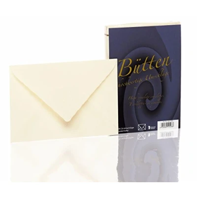 Abbildung von Rössler Papier 20211940 Bütten Briefhüllen gefüttert, C6, 25 Stück, ivory