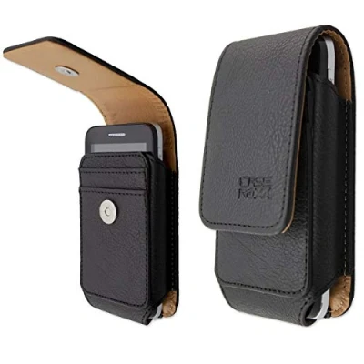 Abbildung von caseroxx Ledertasche mit Gürtelschlaufe für Alcatel 2008G, Tasche (Ledertasche in schwarz)