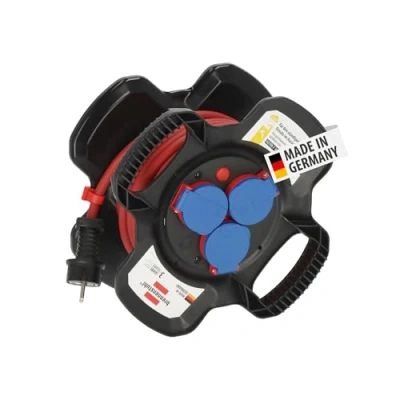 Abbildung von Brennenstuhl 1169710100, 10 m, 3 AC Ausgänge, Outdoor, IP44, Kunststoff, Gummi, Schwarz, Rot