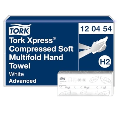 Abbildung von 2400x Falthandtücher recycelt 21cm x 32cm 2 lagig Multifold weiss H2 Tork Xpress