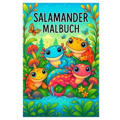 Abbildung von Salamander Malbuch: 50 faszinierende Illustrationen der schillernden Amphibien: Für Kinder und Erwachsene zum Ausmalen Staunen