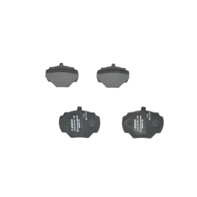 Abbildung von BOSCH 0 986 424 563 Bremsbelagsatz Low Metallic mit Anti Quietsch Blech LAND ROVER: Discovery 1, Defender SUV, Range Rover 1