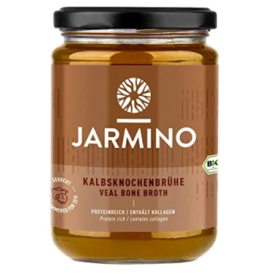 Abbildung von BIO Knochenbrühe Kalb JARMINO Kollagen &amp; Proteinreiche Bone Broth (12x 350ml) Enthält natürliches Protein, Collagen, Hyaluron ist low carb …