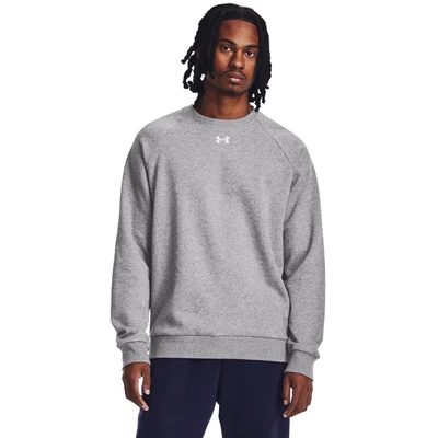 Abbildung von Under Armour Rival CREW Sweatshirt, Herren, Größe: 4XL, Castlerock light heather/white
