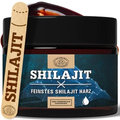 Abbildung von Scheunengut® Shilajit Harz Das Original mit Dosierlöffel 50 g