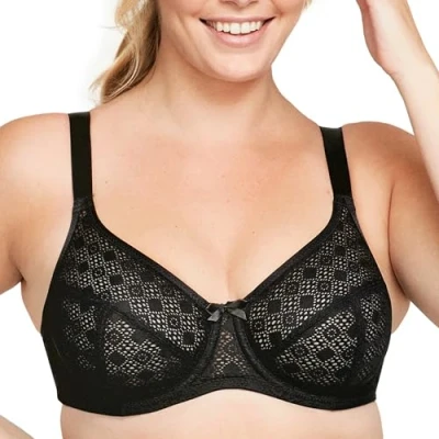 Abbildung von Glamorise Große Größen Plusgröße Wonderwire Komfort BH mit Spitze und Bügel Nr. 9855