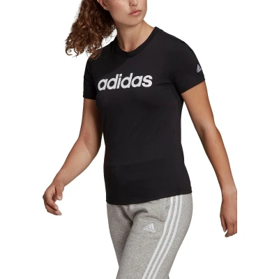 Abbildung von adidas Sportswear W LIN T Tshirt print, Damen, Größe: Large, Black/white