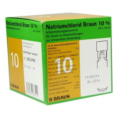 Abbildung von Natriumchlorid 10% Braun Mpc Infusionslsg. konz.