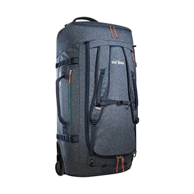 Abbildung von Tatonka Trolley Duffle Roller 105 L Faltbare Reisetasche mit Rollen und Rucksackfunktion In eigener Deckeltasche verstaubar Liter Volumen (navy)