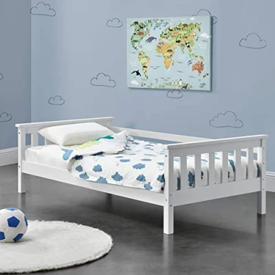 Abbildung von en.casa Kinderbett, »Nuuk« Bett mit Rausfallschutz weiß 80x160cm