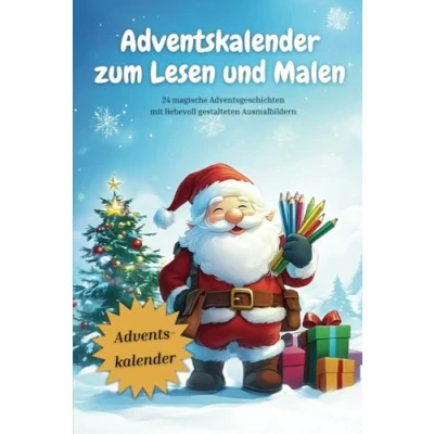Abbildung von Adventsgeschichten und Ausmalspaß: 24 magische mit liebevoll gestalteten Ausmalbildern