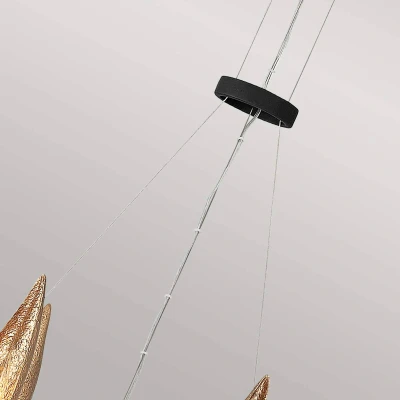 Abbildung von Elstead Lighting QN WILLOW18 CBK QUINTIESSE Kronleuchter Willow E14 18x40W Stahl, Carbonschwarz mit Gold; H:82.1cm Ø91.4cm dimmbar höhenverstellbar
