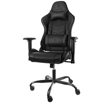 Abbildung von DELTACO GAMING Stuhl, Schwarz, Rückenlehne 80 cm GAM 096