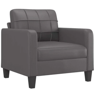 Abbildung von vidaXL Sofa Sessel Grau 60 cm Kunstleder