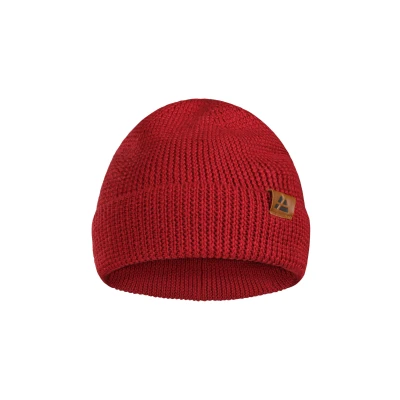 Abbildung von DANISH ENDURANCE Merino Mütze, Klassische Wollmütze, Warme Wintermütze, für Winter &amp; Herbst, Weich, Stretchy, Damen Herren, Rot, One Size