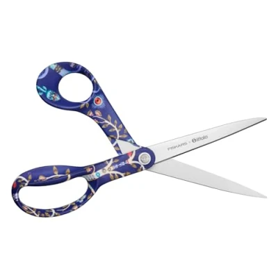 Abbildung von Fiskars X Iittala Schere mit Taika Design, Rechtshändig, Länge 21 cm, Klingen aus rostfreiem Stahl, blau , 1071490