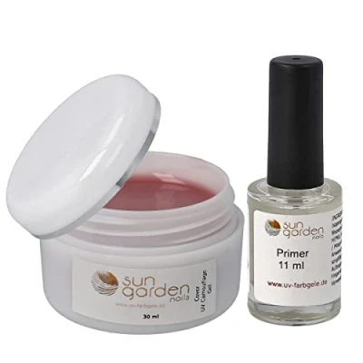 Abbildung von UV Cover Gel Camouflage Nagelgel 30ml inkl. Primer 11ml Aufbaugel Buildergel Haftvermittler
