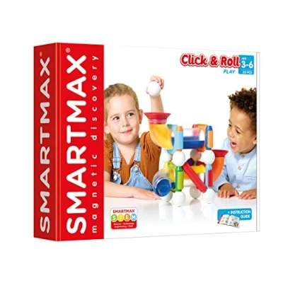 Abbildung von Smart Games Kugelbahn Bausatz SmartMax Click &amp; Roll, (30 tlg)
