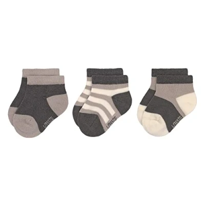 Abbildung von LÄSSIG Kinder Sneaker Socken 3er Set/ Anthrazit Taupe Größe 12 14