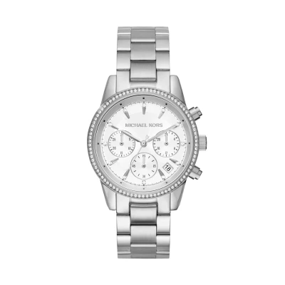 Abbildung von Michael Kors RITZ Chronograph silvercoloured, Damen, Größe: One Size, Silver coloured