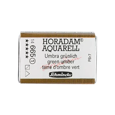 Abbildung von Schmincke HORADAM® AQUARELL feinste Künstler Aquarellfarben, 665 Umbra grünlich, 14 043, 1/1 Näpfchen