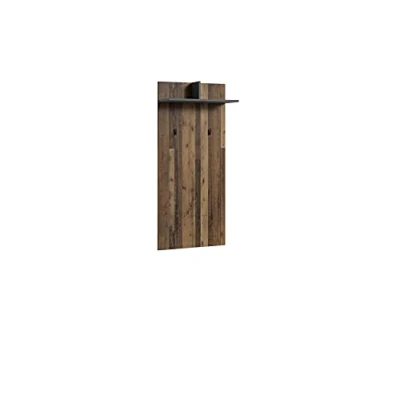 Abbildung von byLIVING Ben 02 schmale und Schlichte Wandpanel, Wandgarderobe mit robuster pflegeleichter Melamin Oberfläche. Moderne Style/anthrazit Kombination, Holzwerkstoff, Old Wood, B 60, H 136, T 27 cm