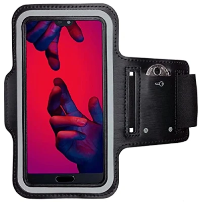 Abbildung von CoverKingz Sportarmband für Huawei P20 Pro Armtasche mit Schlüsselfach Sport Laufarmband Handy Armband Schwarz