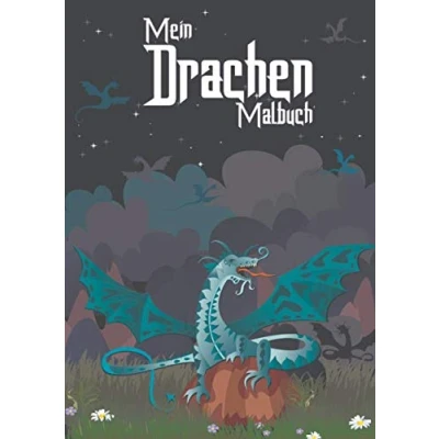 Abbildung von Mein Drachen Malbuch: 50 einzigartige zum Ausmalen für Kinder ab 10+ Jahren.