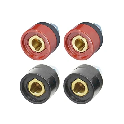 Abbildung von RIVERWELD WIG Schweißkabel Anschlussbuchsen Set Schnellkupplung Euro Style 200Amp DKZ10 25 4St