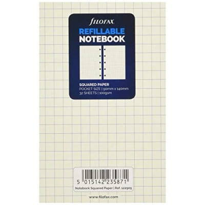 Abbildung von Filofax Nachfüllseiten „Pocket“, kariert, weiß
