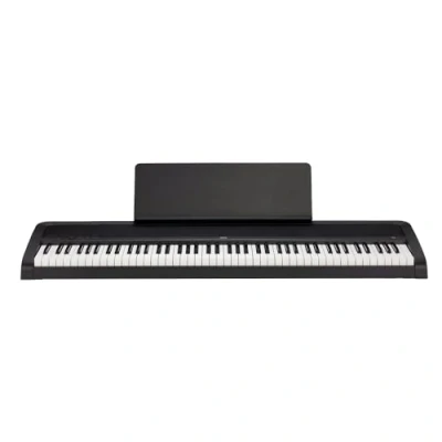 Abbildung von KORG B2 Digitalpiano, Keyboard, E Piano (mit Notenpult, Dämpferpedal und Lernsoftware zum Üben zuhause), USB Midi/Audio Anschlüsse, 88 Tasten, schwarz
