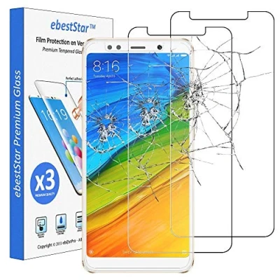 Abbildung von ebestStar kompatibel mit Xiaomi Redmi 5 Panzer Schutz Glas (x3 Stück) Schutzfolie, 9H gehärte Schutzglas, HD Displayschutz, Ultrabeständig