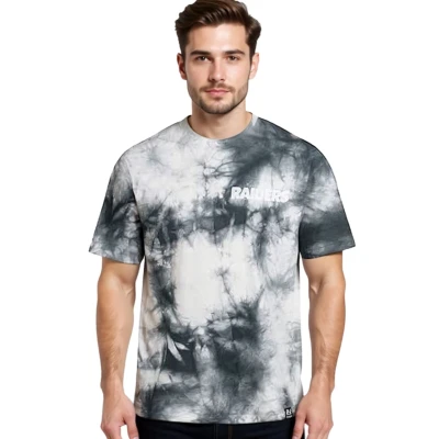 Abbildung von Recovered Las Vegas Raiders NFL Tie Dye Relaxed Oversized T Shirt Gray White L