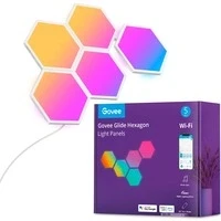 Abbildung von Govee LED Panel Glide Hexa Lichtpanele, fest intergrert