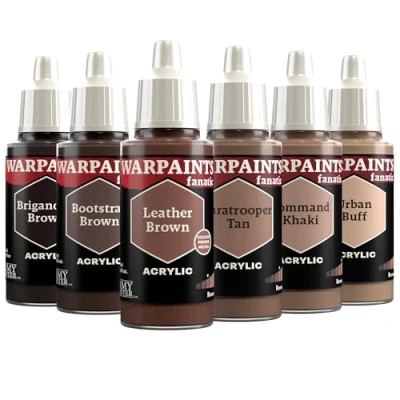 Abbildung von The Army Painter, Warpaints Fanatic Flexible Triad: Browns, 6 x 18 ml Acrylfarbe, Miniatur Hobbybemalung, Für Wargaming