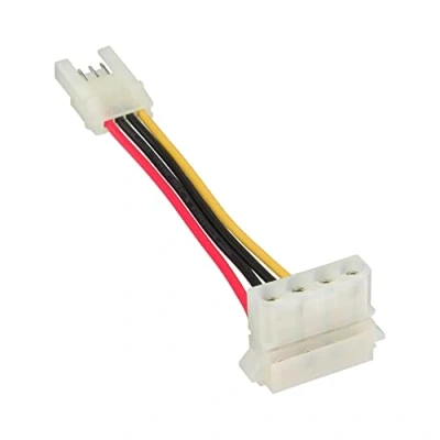 Abbildung von InLine 26622 Stromadapter, 8,89cm (3,5&quot;) Buchse zu 13,34cm (5,25&quot;) Stecker gewinkelt, 6cm