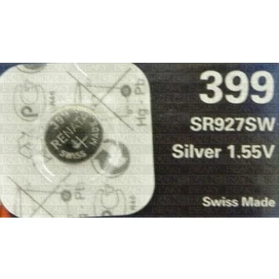 Abbildung von Renata 399 SR927W Knopfzelle Uhrenbatterie Swiss Made 1,55 V, 10 Stück