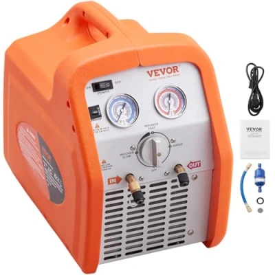 Abbildung von VEVOR Kältemittelabsauggerät Kältemittel Absaugstation 3/4 Ps Absauggerät Kältemittelrückgewinnungsmaschine 220 240 V 4,85 lbs/min