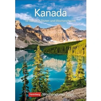Abbildung von Kanada Wochenplaner 2024. Die Schönheit kanadischer Landschaften, gepaart mit Zitaten in einem praktischen Terminkalender. Dekorativ und nützlich: Der ... 53 Blatt Wochenchronik