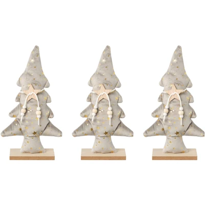 Abbildung von Creativ deco Dekobaum &quot;Weihnachtsdeko&quot;, aus Samtstoff mit Applikationen