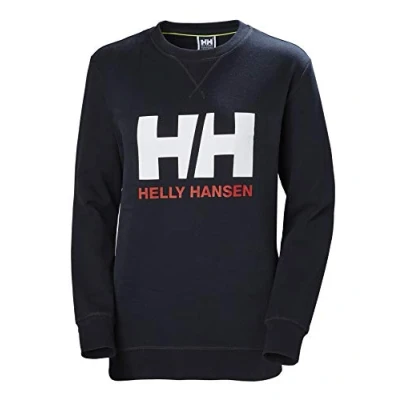 Abbildung von Helly Hansen Damen W Hh Logo Crew Sweat Kapuzenpullover, Blau (Azul Navy 597), Small