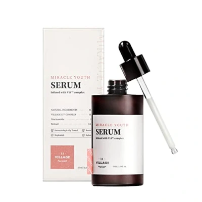 Abbildung von [VILLAGE 11 FACTORY] MIRACLE YOUTH SERUM (50 ml) Korean Skincare Vegan Retinol 0,1% für Anfänger Niacinamid Straffe Haut Faltenpflege